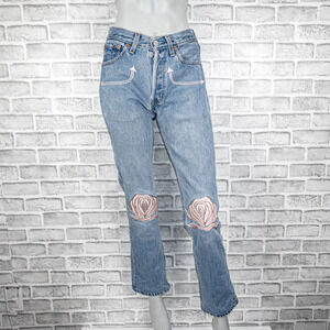 BLISS and MISCHIEF Song of the West Embroidered Denim Jeans blue Size 25